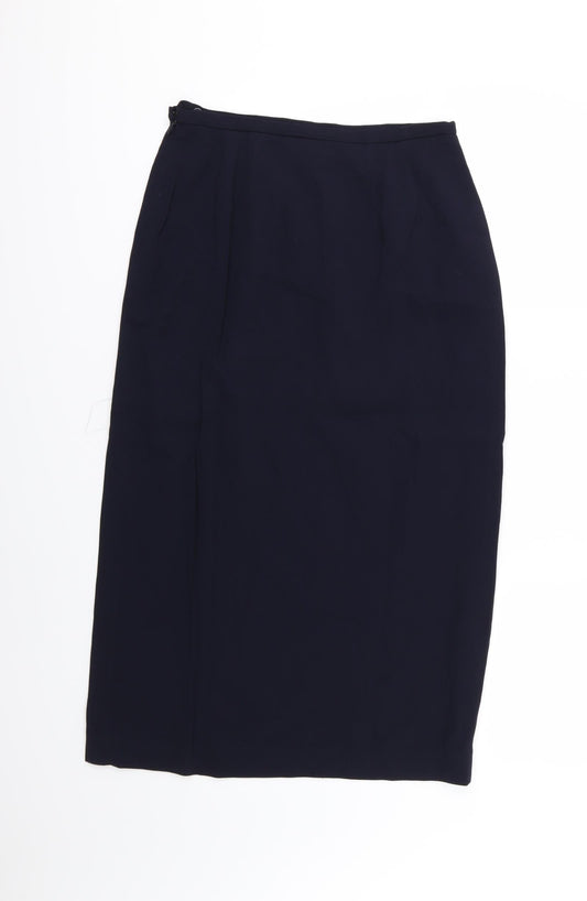 Talbots Womens Blue Chiffon Straight & Pencil Skirt Size 8