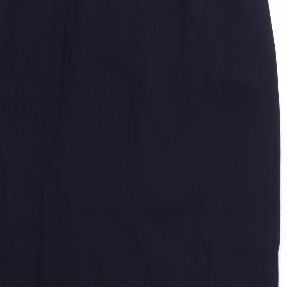 Brand and care label for Talbots women’s blue chiffon straight & pencil skirt, size UK 8