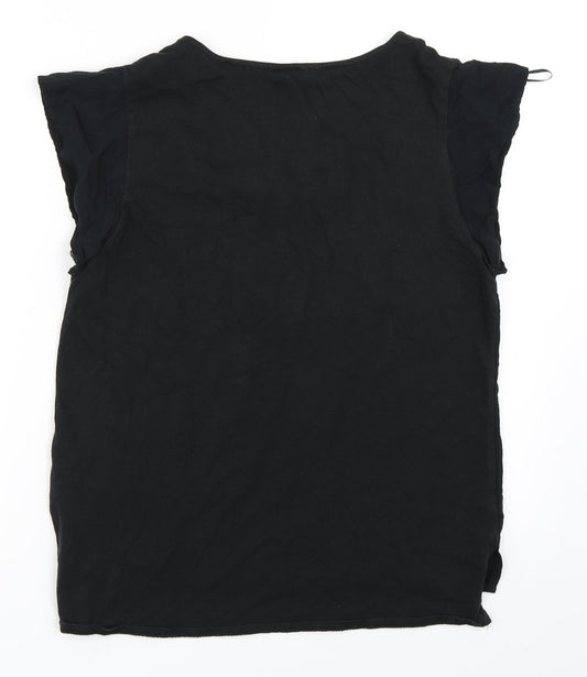 Spirit Womens Black Basic T-Shirt Size S