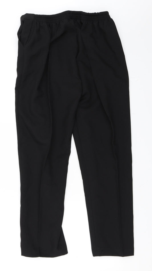 Preworn Womens Black Trousers Size 16 L24 in
