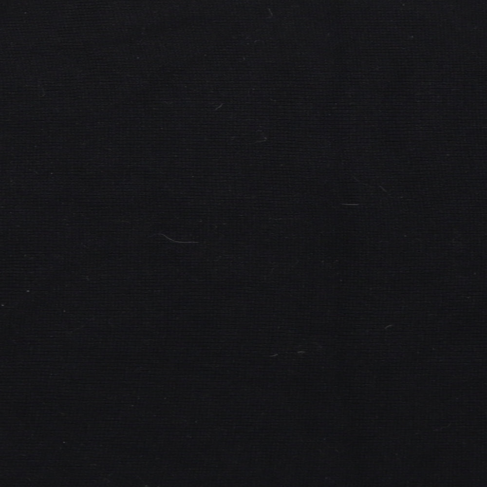 Brand and care label for H&M women’s black jumper, size L