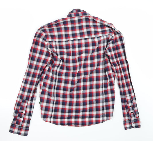 Gio-Goi Womens Red Basic Button-Up Size M
