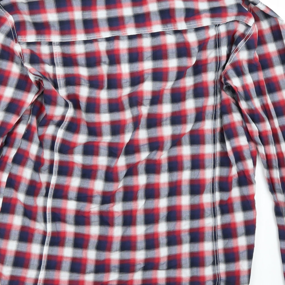 Gio-Goi Womens Red Basic Button-Up Size M