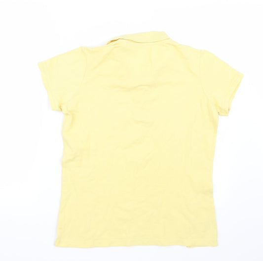 Backswing Womens Yellow Basic Polo Size L