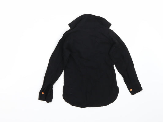 Preworn Girls Black Basic Blouse Size 2 Years
