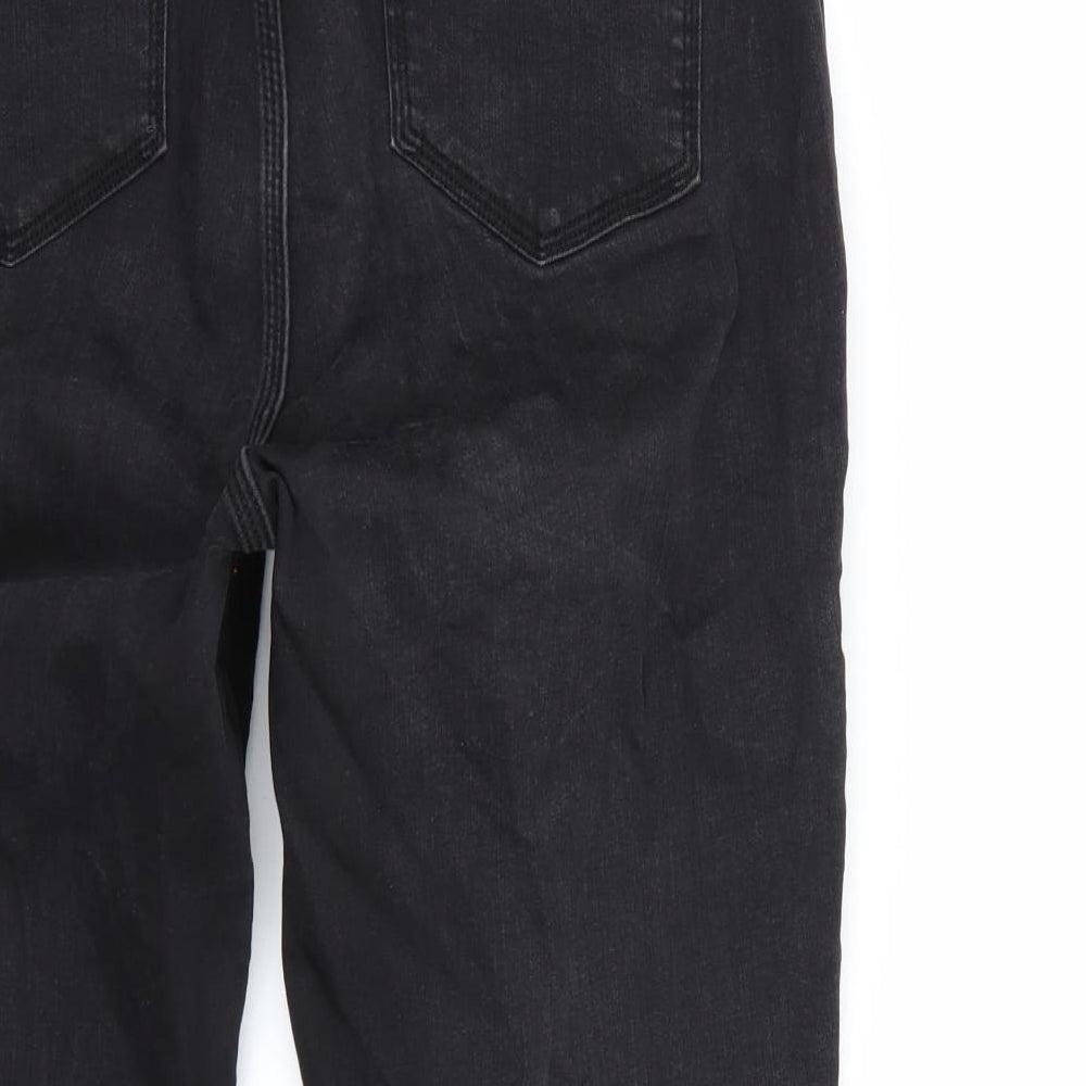 Preworn Womens Black Cropped Jeans L25 in