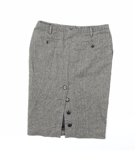 Miss Selfridge Womens Grey Straight & Pencil Skirt Size 10