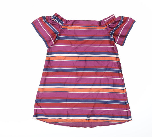 New Look Womens Purple Striped Shift Size 10