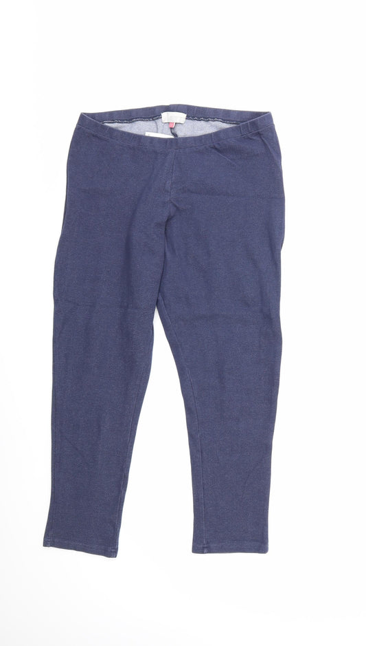 John Lewis Womens Blue Trousers Size L L25 in