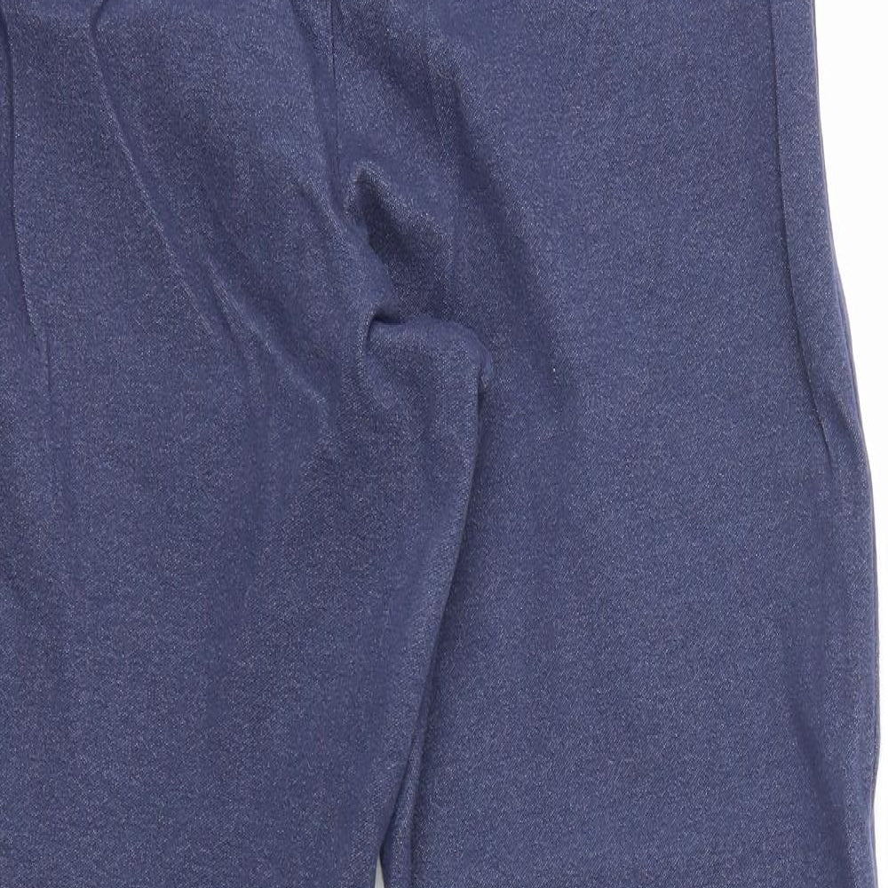 Brand and care label for John Lewis women’s blue trousers, size L, 25-inch leg