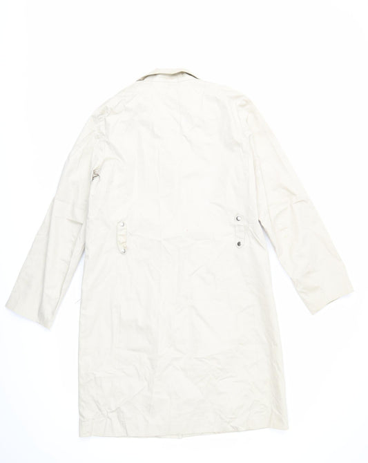 John Womens Beige Overcoat Coat Size 12