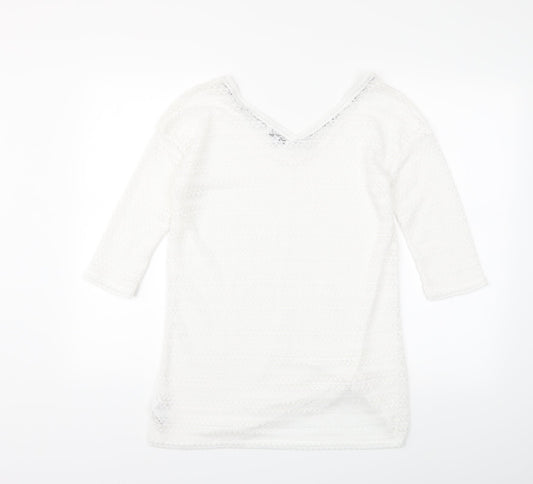 NEXT Womens White Pullover Jumper Size 6
