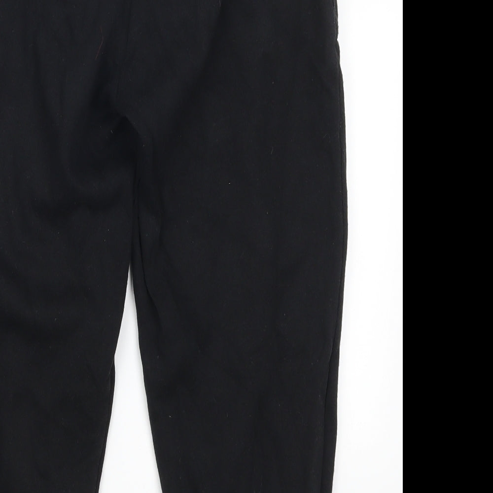 Brand and care label for Denim Co women’s black sweatpants, size UK 8