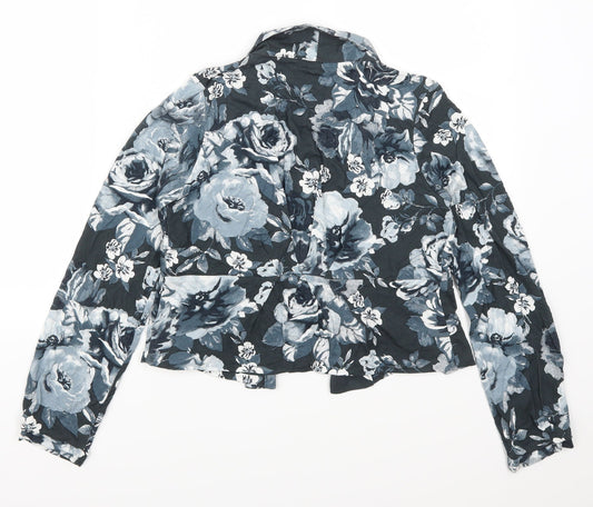NEXT Girls Blue Floral Cardigan Jumper Size 12 Years