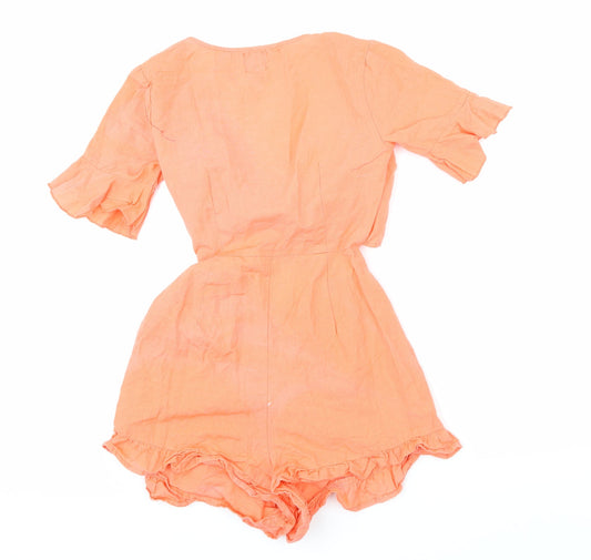 ASOS Womens Pink Playsuit One-Piece Size 2 L26 in