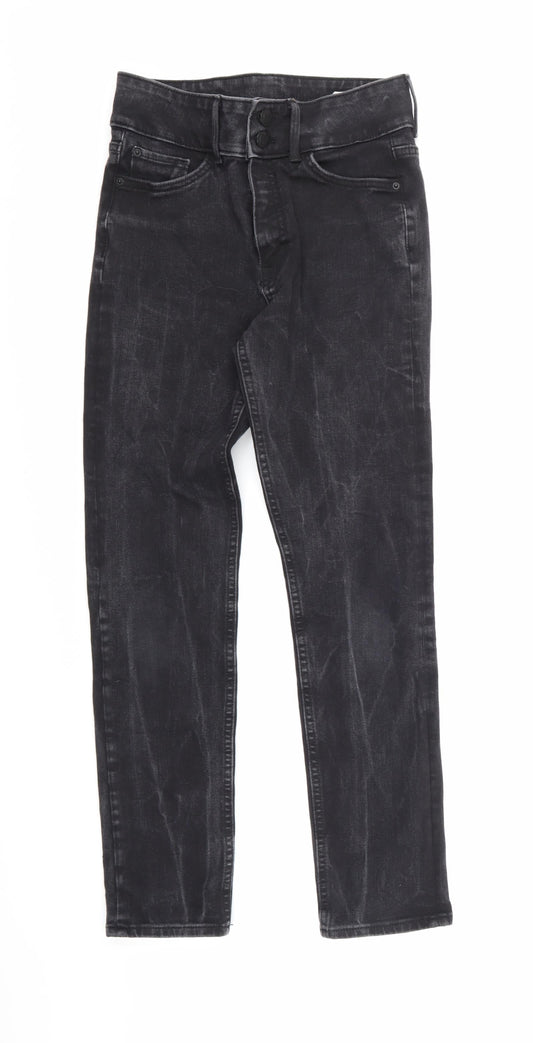 Additional front view of Marks & Spencer women’s black denim skinny jeans, size UK 10, 27-inch leg