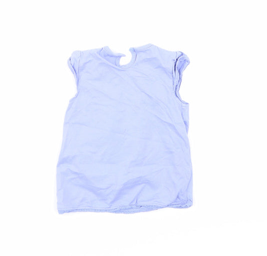 George Girls Purple Basic T-Shirt Size 9-12 Months