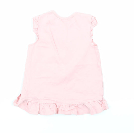 George Girls Pink Basic T-Shirt Size 9-12 Months