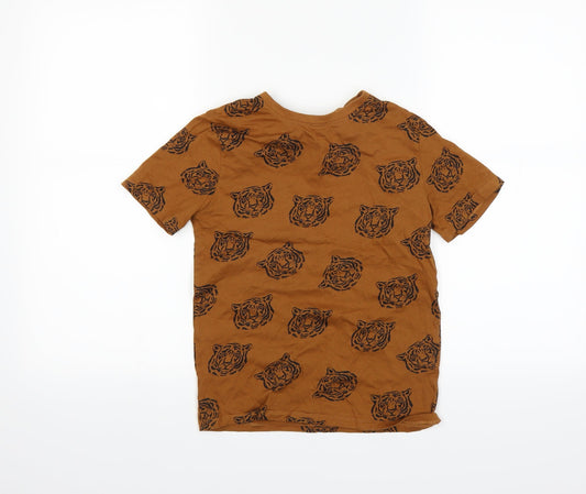 H&M Boys Brown Animal Print Size 7-8 Years