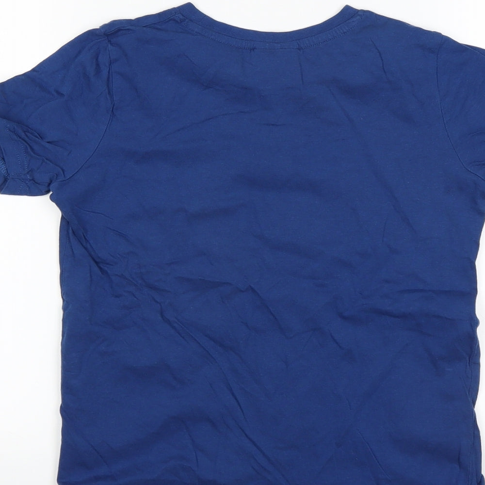 Brand and care label for uefa boys’ blue basic t-shirt, size 9-10, years - england