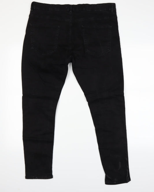 Easy Denim Womens Black Straight Jeans Size 38 L30 in