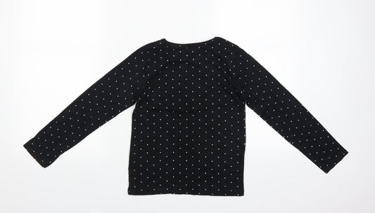 Primark Girls Black Spotted Top Pyjama Top Size 8-9 Years - Bonjour