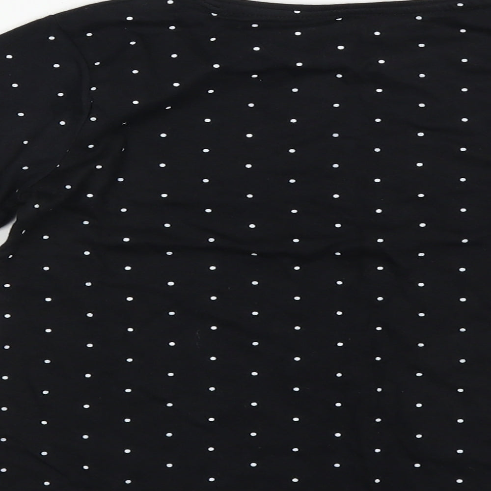 Brand and care label for Primark girls’ black spotted top pyjama top, size 8-9, years - bonjour