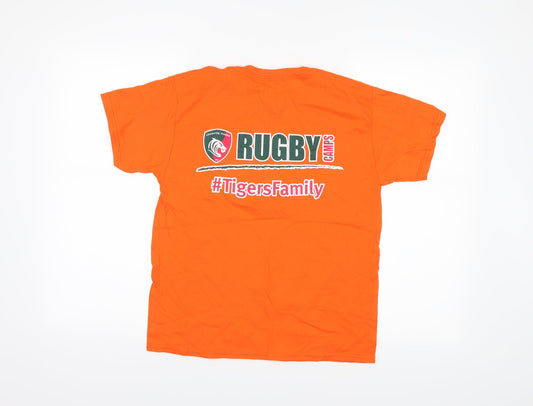 Gildan Boys Orange Basic T-Shirt Size M