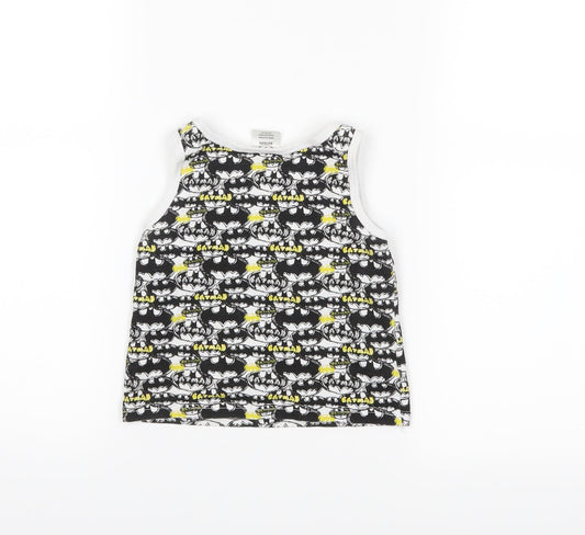 Batman Boys White Basic Tank Size 3-4 Years