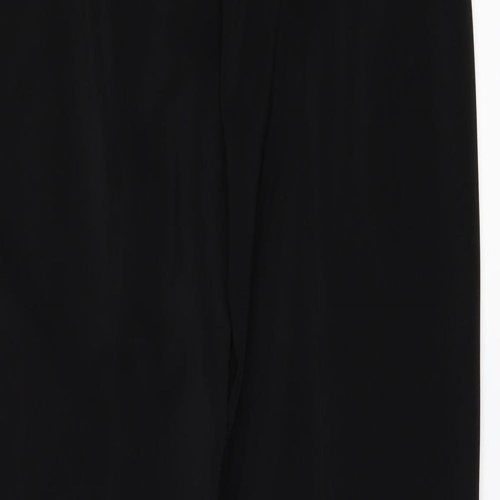 Brand and care label for Apart women’s black trousers, size UK 12, 29-inch leg