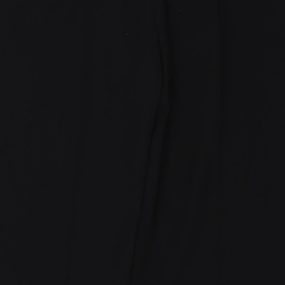 Brand and care label for Preworn women’s black trousers, size UK 12, 26-inch leg