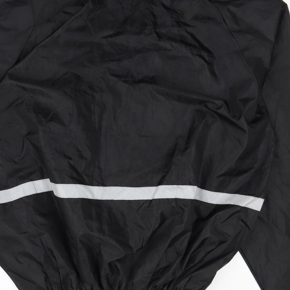 Brand and care label for pro-x sports women’s black jacket coat, size L
