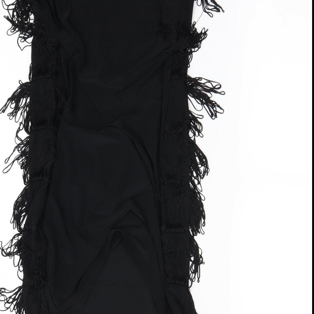 Brand and care label for BAY women’s black bodycon, size UK 10
