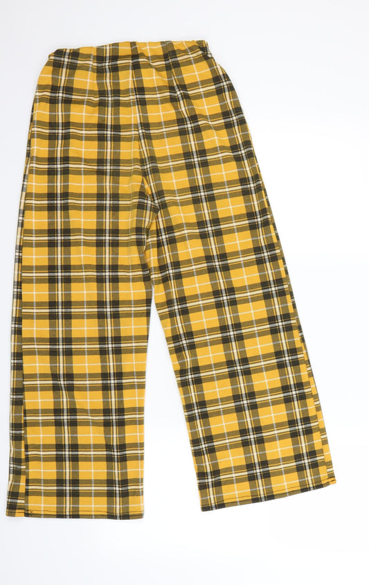 New Look Womens White Check Capri Trousers Size 8 L25 in