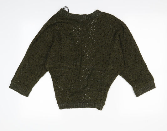 Xited Womens Green Cardigan Jumper Size S