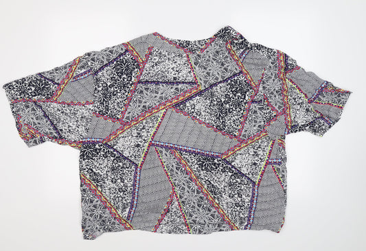 Peacocks Womens Multicoloured Geometric Cardigan Jumper Size M