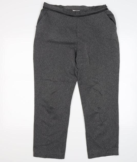 Marks and Spencer Womens Grey Trousers Size L L25 in