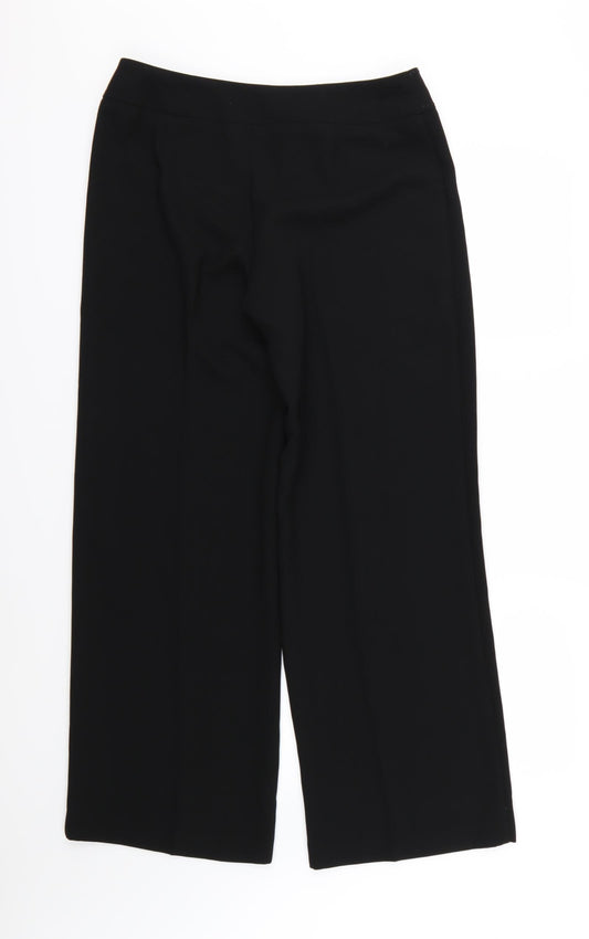 Marks and Spencer Womens Black Rayon Trousers Size 12 L31 in