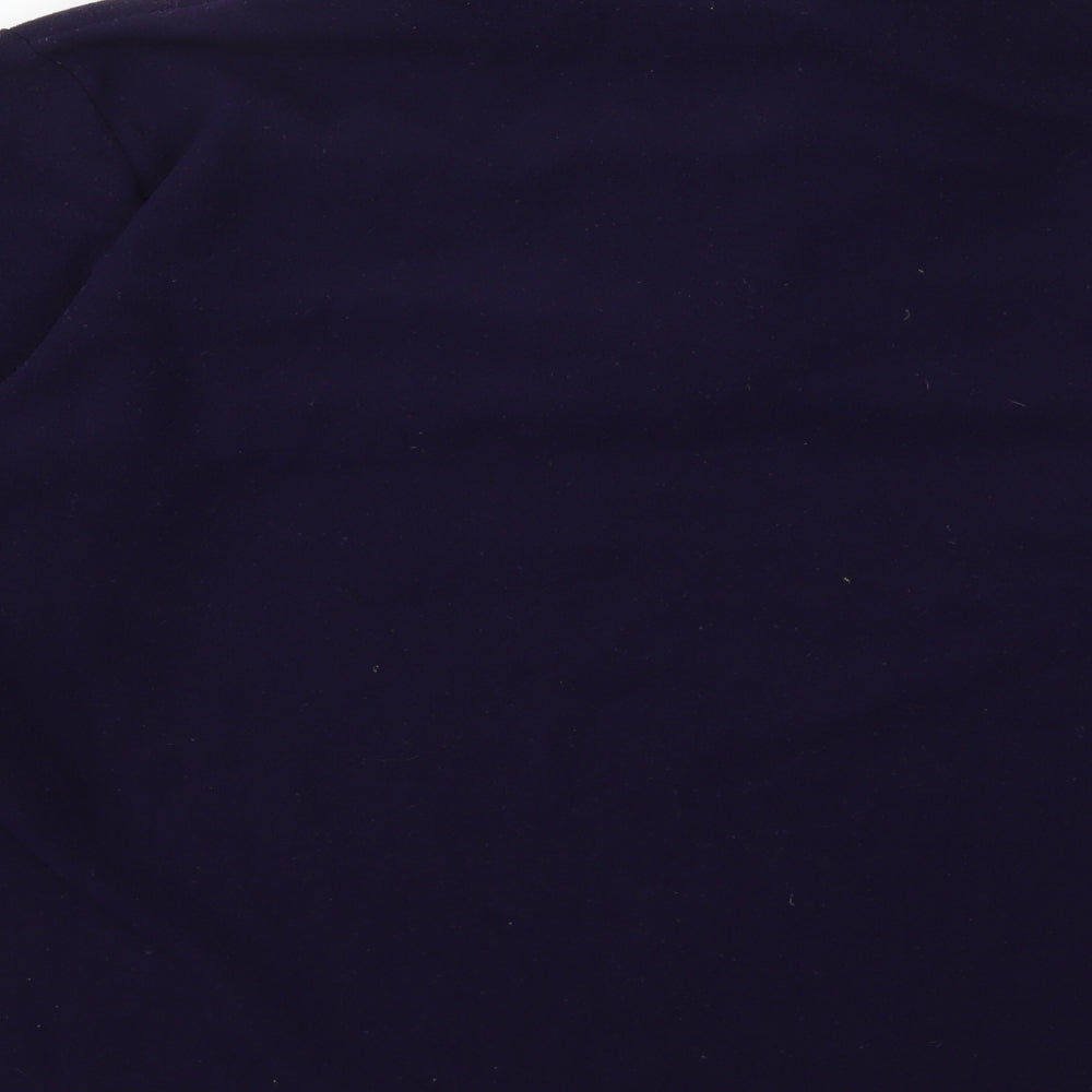 Brand and care label for Active women’s purple fleece jacket, size UK 10