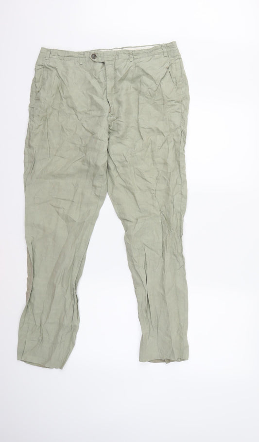 Preworn Womens Green Trousers Size 34 in L27 in