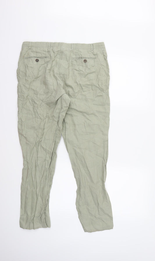 Preworn Womens Green Trousers Size 34 in L27 in