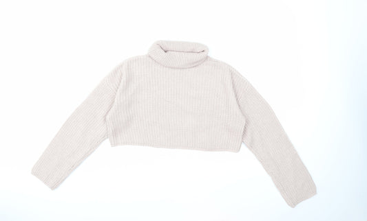 Missguided Womens Pink Knit Pullover Jumper Size S
