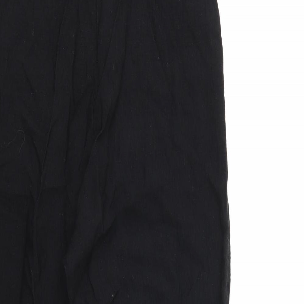 Topshop Womens Black Trousers Size 10 L24 in