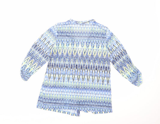 M&Co Womens Blue Cardigan Jumper Size 10