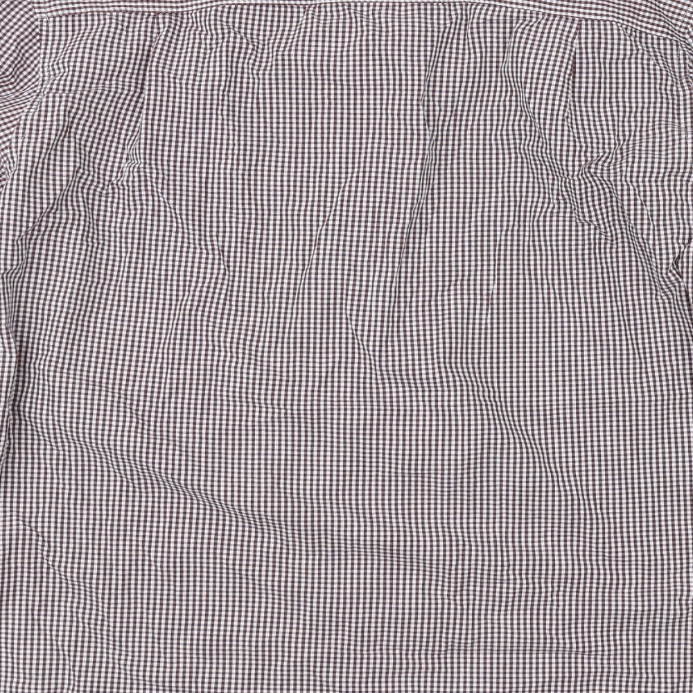 Marks and Spencer Mens Red Check Button-Up Size M