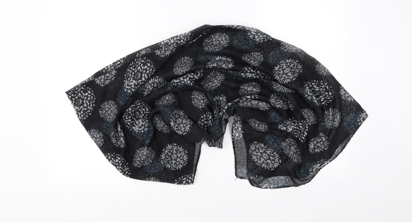 Preworn Black Geometric Shawl/Wrap