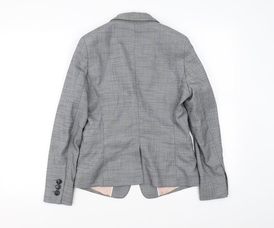 NEXT Womens Grey Check Jacket Blazer Size 6