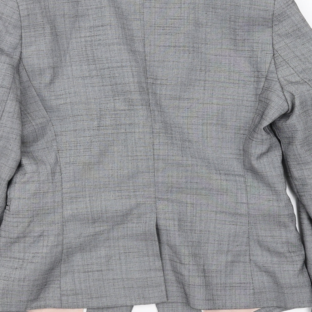 NEXT Womens Grey Check Jacket Blazer Size 6