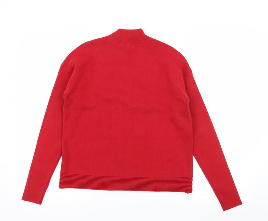 Very Womens Red Knit Pullover Jumper Size 8