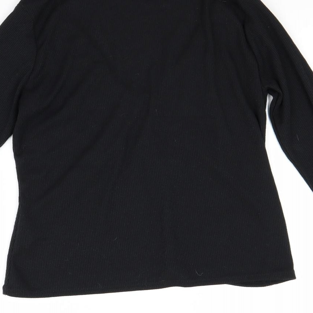 Boohoo Womens Black Pullover Jumper Size 10